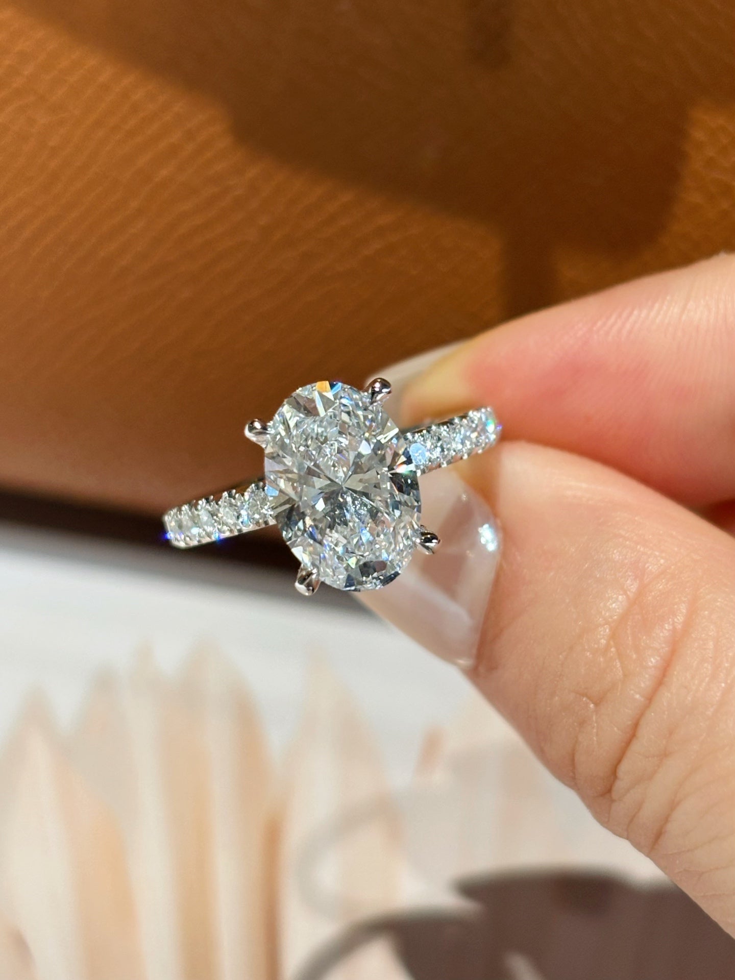 PT950 Platinum 3.01ct D Color Round Brilliant Cut Lab Grown Diamond Halo Engagement Ring - "Eternal Halo" Collection