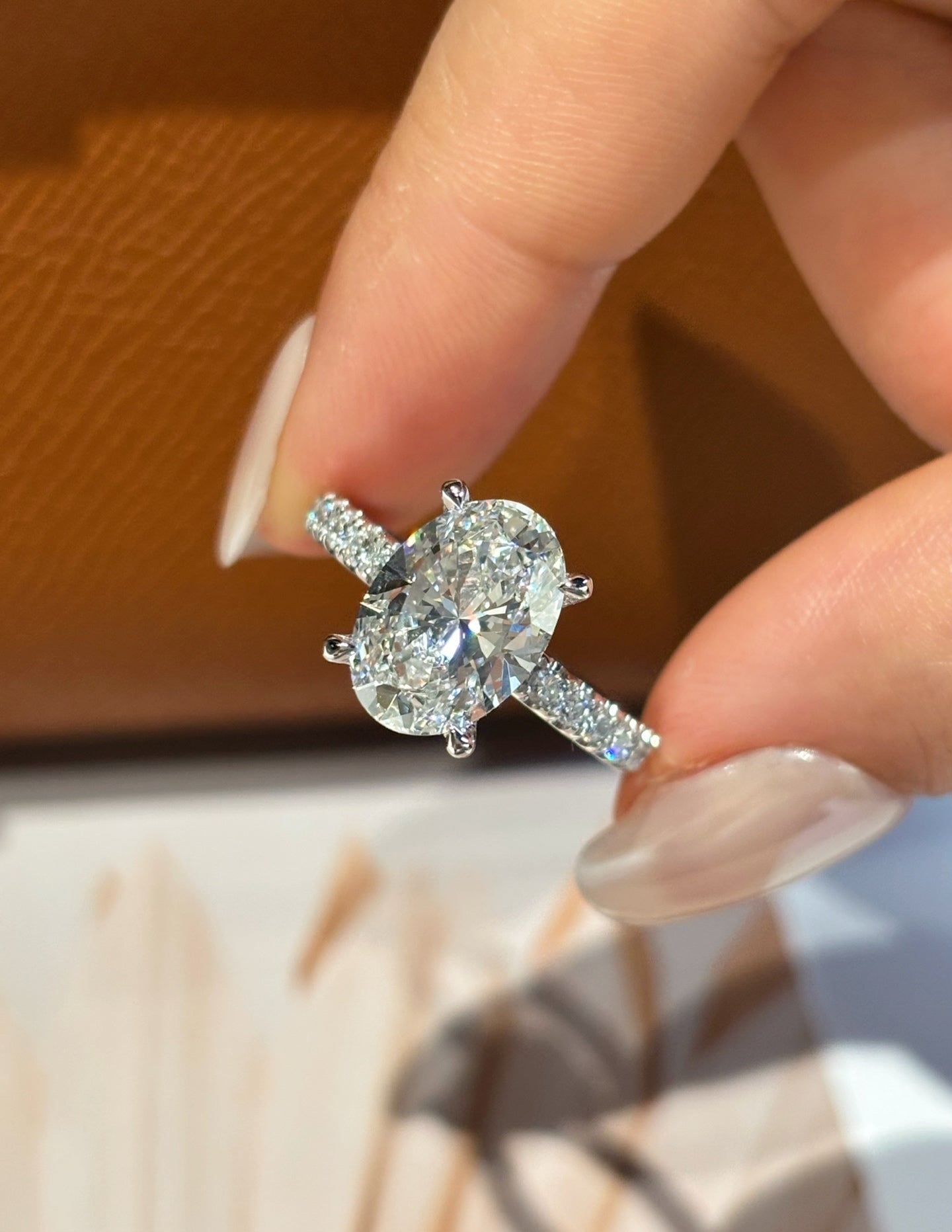 PT950 Platinum 3.01ct D Color Round Brilliant Cut Lab Grown Diamond Halo Engagement Ring - "Eternal Halo" Collection
