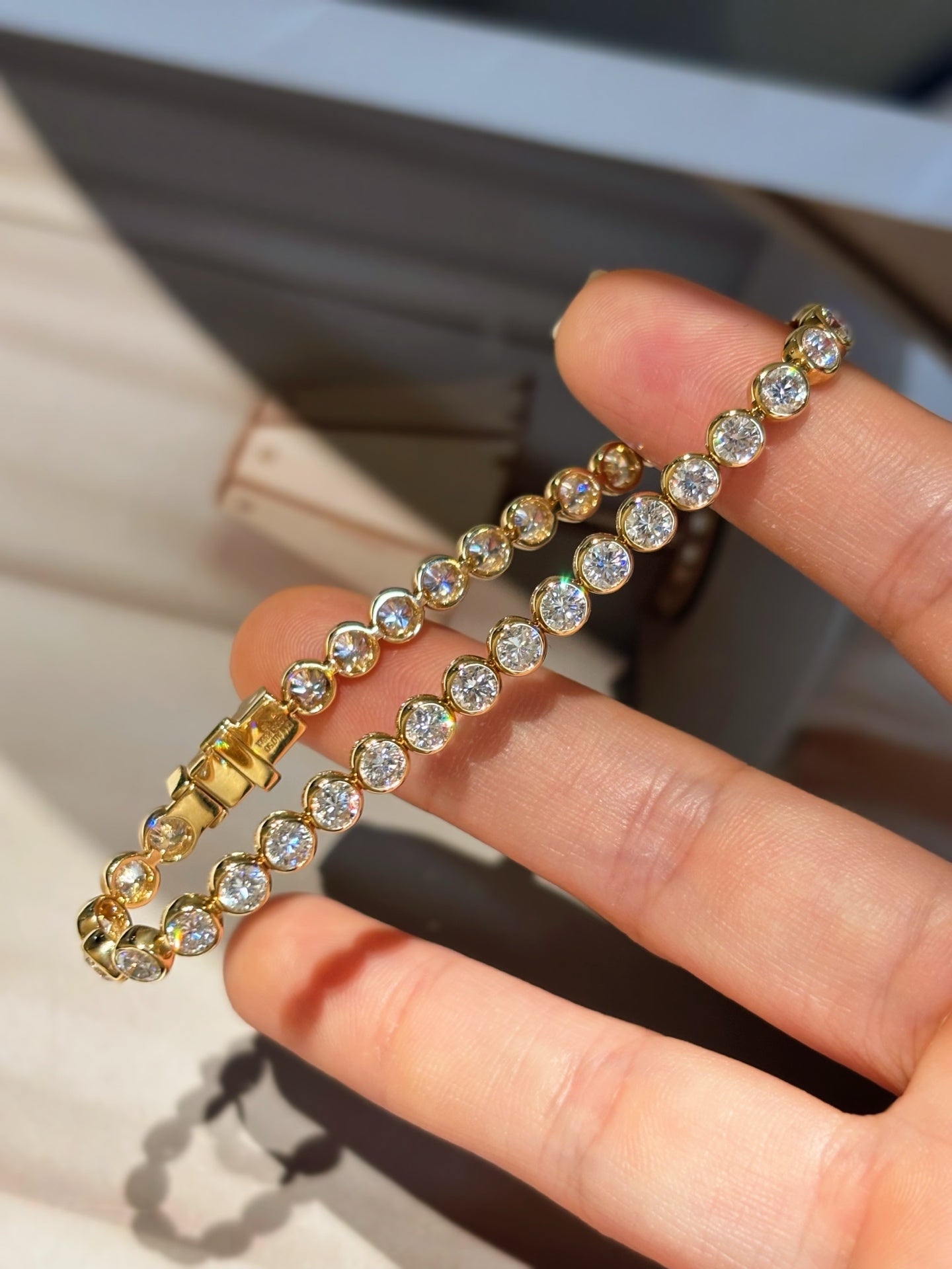 18K Yellow Gold Lab-Grown Diamond Bracelet