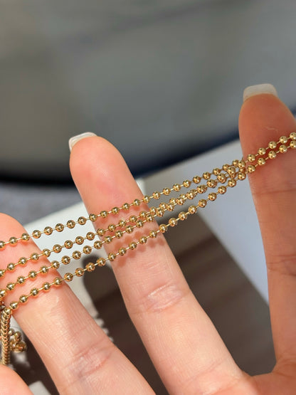 18K Yellow Gold Lab-Grown Diamond Cylinder Pendant Necklace