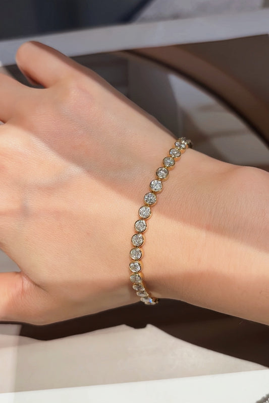 18K Yellow Gold Lab-Grown Diamond Bracelet