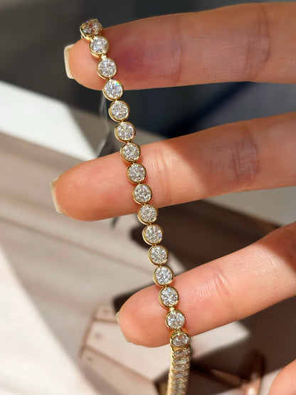 18K Yellow Gold Lab-Grown Diamond Bracelet