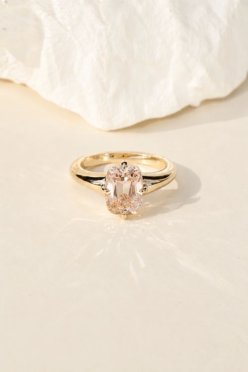 4.03 Ct Champagne Lab‑Grown Diamond Ring