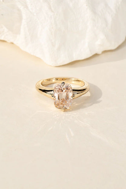 4.03 Ct Champagne Lab‑Grown Diamond Ring